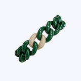 14 Yellow Gold with Ceramic Link and .57ctw Diamond Bracelet - (R+J)
