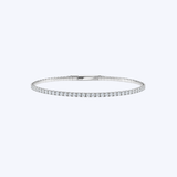 14K White Gold 3.12ctw Diamond Flex Bangle (HM) - 6.25"