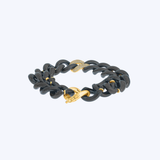14 Yellow Gold with Ceramic Link and .57ctw Diamond Bracelet - (R+J)