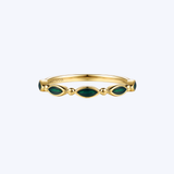 Gabriel & Co 14K Yellow Gold Bujukan Enamel Ring - Sz 6.5