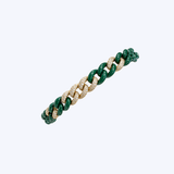 14 Yellow Gold with Ceramic Link and .56ctw Diamond Bracelet - (R+J) (Copy)