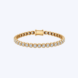 14K Yellow Gold 6.18ctw Diamond Tennis Bracelet - 7”
