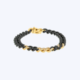 14 Yellow Gold with Ceramic Link and .56ctw Diamond Bracelet - (R+J) (Copy)