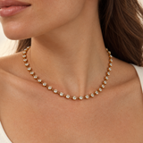 Selim Mouzannar 18K Pink Gold 24.13ctw Diamond Necklace - 24.11gr/15.5"