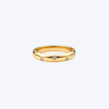 14K Yellow Gold Flush Set 0.07ctw Diamond Ring (HM) 7