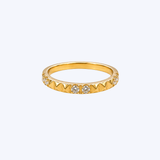 14K Yellow Gold Studded 0.22ctw Diamond Ring (HM) 7