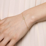 Gabriel & Co 14K Yellow Gold Heart .12ctw Diamond Bracelet - 7"