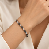 Cammilli 18K Black Lava Gold "Divina" Pear Shape 3ctw Diamond Bracelet - 7"