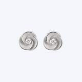 Cammilli 18K White Ice Gold "Desert Rose" .12ctw Diamond Earrings
