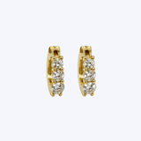 14k Yellow Gold 1.00ctw Diamond Huggie Earrings - (DSL)
