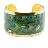 Feathered Peacock Cuff- 1.5"