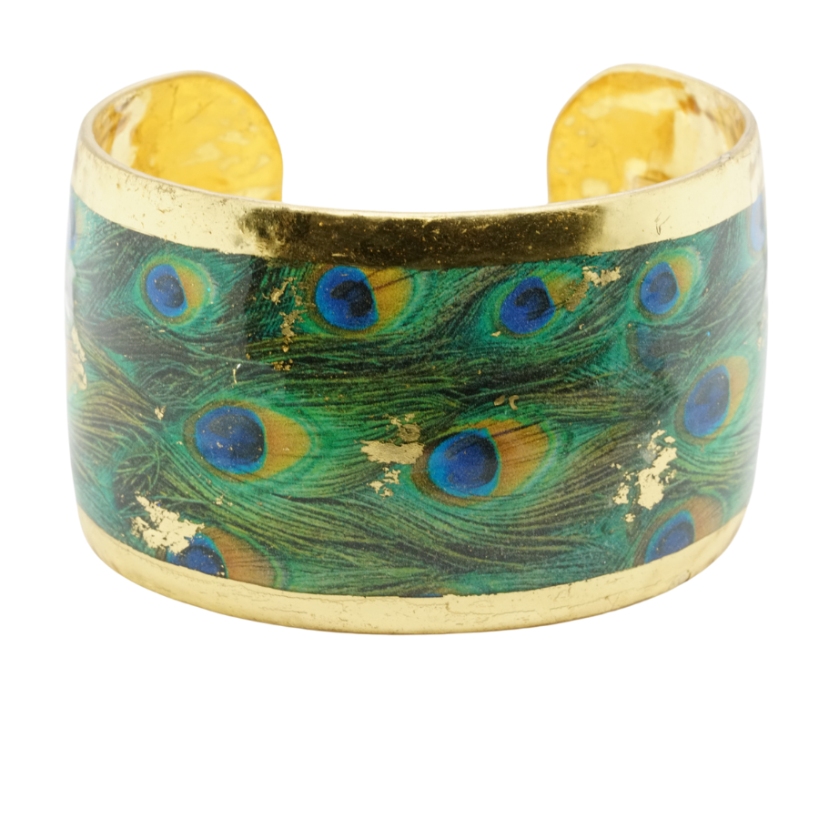 Feathered Peacock Cuff- 1.5