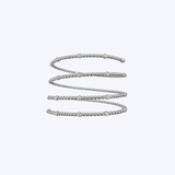 14K White Gold 0.50ctw Diamond Beaded Wrap Bracelet - 7" (TEN)