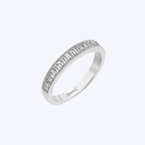 Simon G. 18K White Gold Milgrain Edge 0.61ctw Diamond Baguette Band