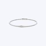 Simon G. 18K White Gold Tapered 0.82ctw Diamond Flex Bangle