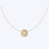Cammilli 18K Gold Collier "Mystar" Series Diamond Necklace - 15-18"/0.20ctw