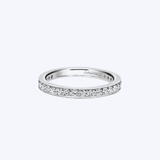 Gabriel & Co 14K Rose Gold Vintage Inspired Channel Prong Set Diamond Eternity Band