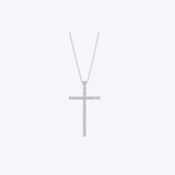 35.5mm Pave Diamond Cross Pendant Necklace