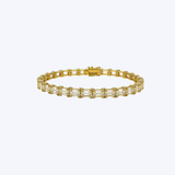 14K Yellow Gold 11.62ctw East-West Emerald Cut Diamond Tennis Bracelet - 7” (VSM)