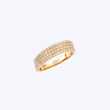 14K Yellow Gold 0.66ctw Diamond Pave Ring (HM)