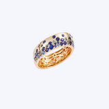 14K Yellow Gold 1.10ctw Sapphire Confetti Ring (HM)