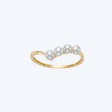 Mastoloni 14K Yellow Gold 3-3.5mm Freshwater Pearl Accent Open Ring
