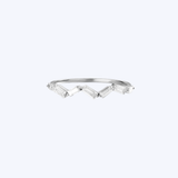 14K White Gold 0.09ctw Diamond Zig-Zag Ring (HM)