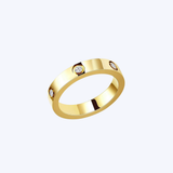 14K Yellow Gold 0.70ctw Diamond Station Ring (HM)
