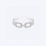 14K White Gold 0.51ctw Diamond Link Ring (HM)