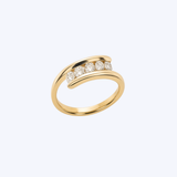 14K Yellow Gold 0.29ctw Diamond Tension Ring (HM)