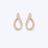 Cammilli 18K Pink Champagne Gold "Firenze" Series Diamond Pavé Earrings - 2.39ctw