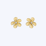 Cammilli 18K Yellow Sunrise Gold "Cherry Bloom" Series Diamond Studs - 12mm/0.06ctw