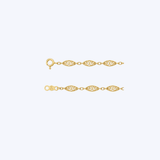 14K Yellow Gold 16" 3.6mm Oval Filigree Link Chain - 3.82gr (EST)