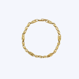 14K Yellow Gold 7.25" Vintage-Inspired Milgrain Marquise Link Bracelet - 6.81gr/4.5mm (EST)