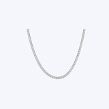 14K White Gold 12.91ctw Lab-Grown Diamond Tennis Necklace - 18" (BCO)