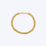 14K Yellow Gold 4mm Byzantine Chain Bracelet - 7.59gr/7.5" (EST)