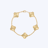 18K Yellow Gold 15mm Clover Station Bracelet (BCO)