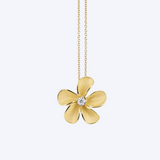 Cherry Bloom Yellow Sunrise Gold Diamond Necklace