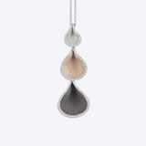 Goccia Series Multi Color Gold Diamond Drop Pendant Necklace