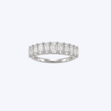 14K White Gold 2.75ctw Lab-Grown Elongated Antique Cushion Half-Eternity Band - 6.25 (HD)