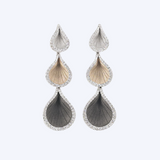 Goccia Series Multi Color Gold Diamond Drop Earrings