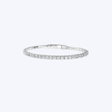 14K White Gold 3.53ctw Diamond Flex Bangle (HM)