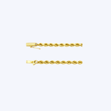 14K Yellow Gold 2.8mm Rope Chain Necklace (EST)