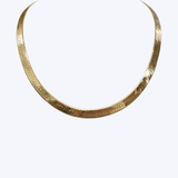 14K Yellow Gold 20" 8 mm Italian-Style Herringbone Statement Necklace - 45.6gr (EST)