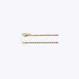 14K Yellow Gold 1.5mm Rope Chain Necklace - 18"/3.7gr (EST)