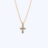 1/4 ctw Lab-Grown Petite Cross Necklace
