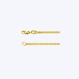 14K Yellow Gold 1.85mm Flat Cuban Link Necklace - 20"/5.6gr (EST)