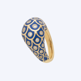 Fish for Love Collection Blue Enamel Diamond Ring