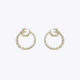 Diamond Spiral Hoop Earrings