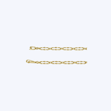14K Yellow Gold 20" Vintage 3mm Diamond-Cut Elongated Oval Chain - 5.2gr (EST)